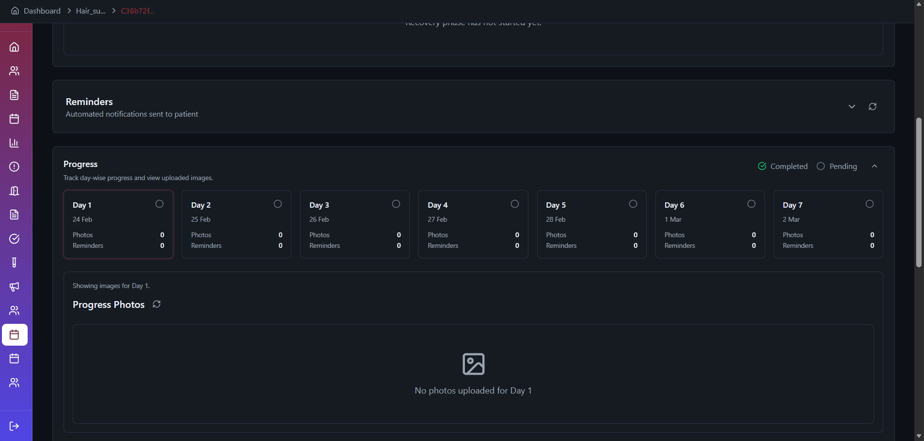Patient progress tracking
